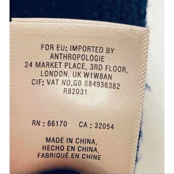 Anthropologie Field Flower Sweater Womens Small Blue Evie Pullover Long Sleeves - Picture 8 of 10